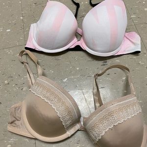 2 bras 34b one Calvin Klein one pink brand